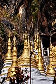 Inle Lake Myanmar. Pindaya, the famous Shwe Oo Min pagoda. The entrance of the cave. 
